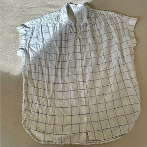 Madewell Women’s windowpane boxy oversized button down